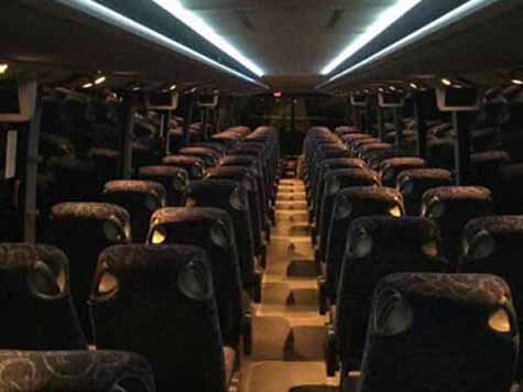 charter bus in fort worth interior