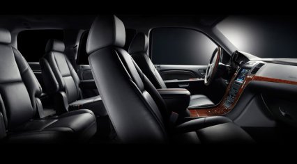 black car service interior and comfortable seats